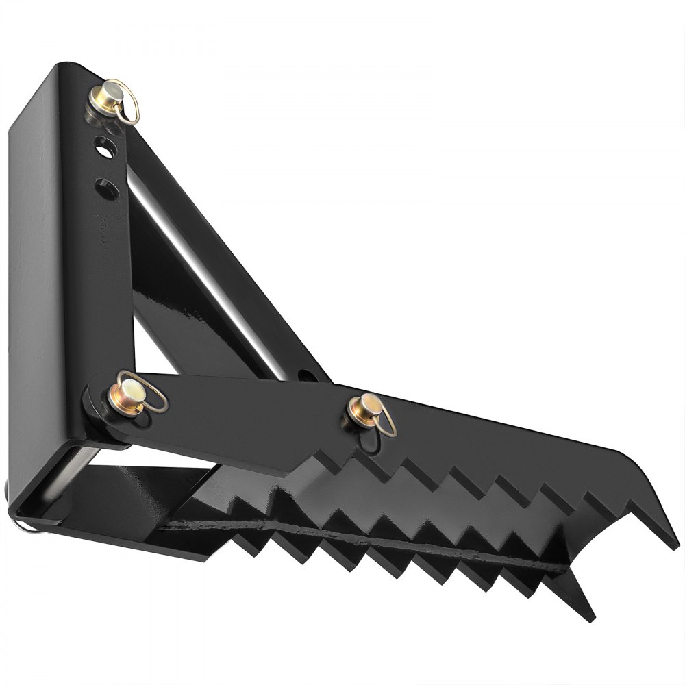 VEVOR 21" Backhoe Thumb, 1/2" Teeth Thickness Heavy Duty Excavator Thumb, Black Steel Weld On Thumb Attachments with 12mm Bolt-On Design Adjustable Mini Thumb for Boom Tractor Excavator