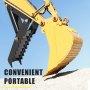 VEVOR 21" Backhoe Thumb, 1/2" Teeth Thickness Heavy Duty Excavator Thumb, Black Steel Weld On Thumb Attachments with 12mm Bolt-On Design Adjustable Mini Thumb for Boom Tractor Excavator