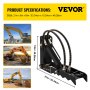 VEVOR 21" Hydraulic Backhoe Thumb, 1/2" Thickness Heavy Duty Excavator Thumb, Black Steel Weld On Thumb Attachments with Hydraulic Cylinder, Mechanical Hydraulic Thumb for Backhoe/Excavator