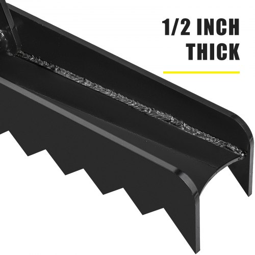VEVOR 24" Backhoe Thumb, 1/2" Steel Thickness Heavy Duty Excavator Thumb, Black Steel Weld On Thumb Attachments with 12mm Bolt-On Design Adjustable Mechanical Backhoe Thumb Hoe Clamp for Excavator