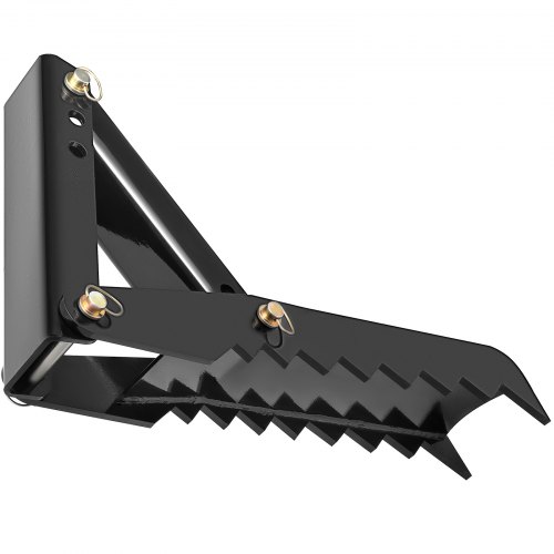 VEVOR 24" Backhoe Thumb, 1/2" Steel Thickness Heavy Duty Excavator Thumb, Black Steel Weld On Thumb Attachments with 12mm Bolt-On Design Adjustable Mechanical Backhoe Thumb Hoe Clamp for Excavator