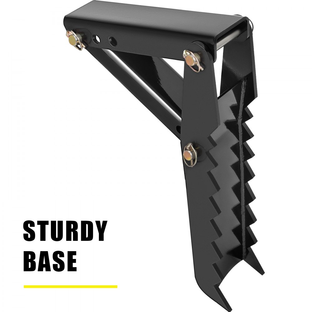 VEVOR 24" Backhoe Thumb, 1/2" Steel Thickness Heavy Duty Excavator Thumb, Black Steel Weld On Thumb Attachments with 12mm Bolt-On Design Adjustable Mechanical Backhoe Thumb Hoe Clamp for Excavator
