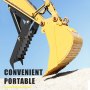 VEVOR 24" Backhoe Thumb, 1/2" Steel Thickness Heavy Duty Excavator Thumb, Black Steel Weld On Thumb Attachments with 12mm Bolt-On Design Adjustable Mechanical Backhoe Thumb Hoe Clamp for Excavator