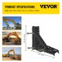 VEVOR 24 inch Excavator Hydraulic Thumb Backhoe Excavator Thumb Attachments Weld 1/2 Inch Teeth Thick Steel Plate Assembly CNC Plasma Cut Bolt-On Design