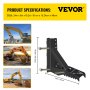 VEVOR 24 inch Excavator Backhoe Excavator Thumb Attachments Weld 1/2 Inch Teeth Thick Steel Plate Assembly CNC Plasma Cut Bolt-On Design