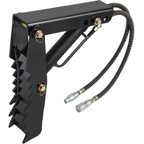 VEVOR 24 inch Hydraulic Backhoe Excavator Thumb Attachments Weld On 1/2in Teeth Thick Steel Plate Assembly 12MM Bolt-On Design with Hydraulic Cylinder