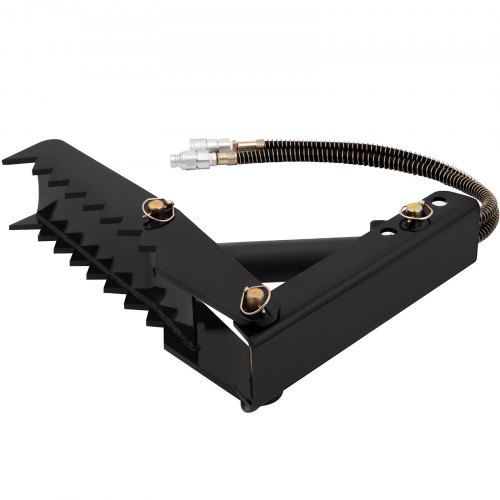 VEVOR 24 inch Hydraulic Backhoe Excavator Thumb Attachments Weld On 1/2in Teeth Thick Steel Plate Assembly 12MM Bolt-On Design with Hydraulic Cylinder