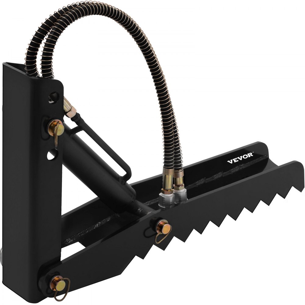 VEVOR 24 inch Hydraulic Backhoe Excavator Thumb Attachments Weld On 1/2in Teeth Thick Steel Plate Assembly 12MM Bolt-On Design with Hydraulic Cylinder