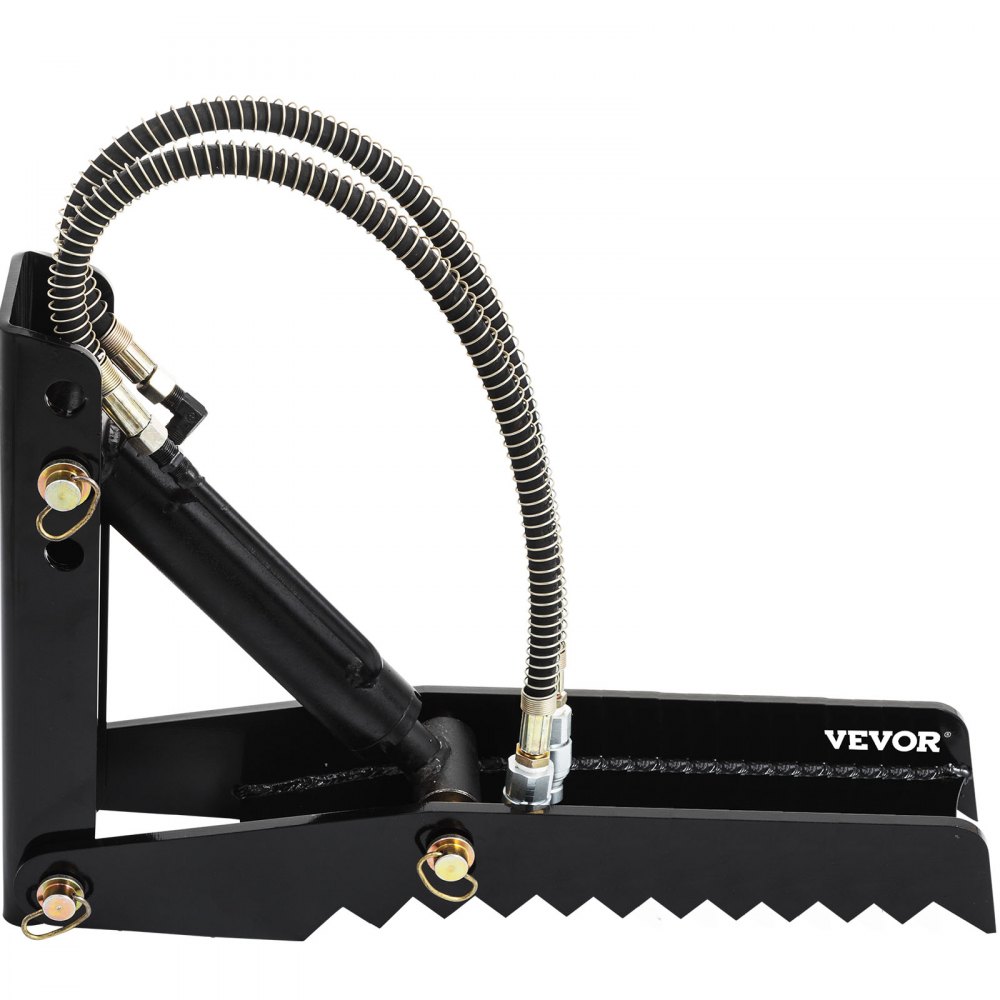 VEVOR 24 inch Hydraulic Backhoe Excavator Thumb Attachments Weld On 1/2in Teeth Thick Steel Plate Assembly 12MM Bolt-On Design with Hydraulic Cylinder
