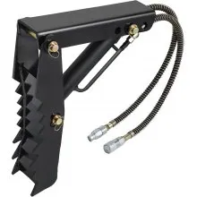 VEVOR 24 inch Hydraulic Backhoe Excavator Thumb Attachments Weld On 1/2in Teeth Thick Steel Plate Assembly 12MM Bolt-On Design with Hydraulic Cylinder