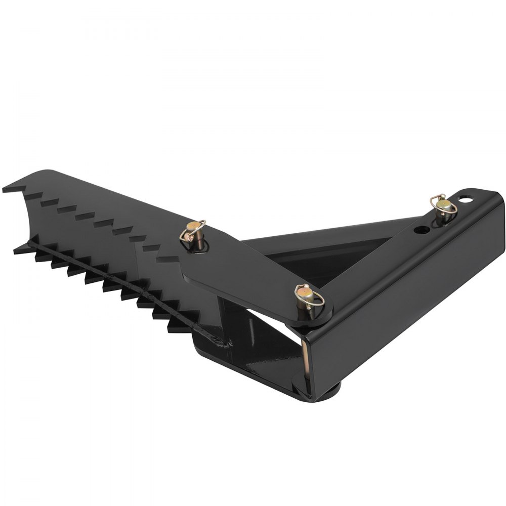 VEVOR 27" Backhoe Thumb, 1/2" Teeth Thickness Heavy Duty Excavator Thumb, Black Steel Weld On Thumb Attachments with 12mm Bolt-On Design Adjustable Mini Thumb for Boom Tractor Excavator