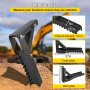 VEVOR 27" Backhoe Thumb, 1/2" Teeth Thickness Heavy Duty Excavator Thumb, Black Steel Weld On Thumb Attachments with 12mm Bolt-On Design Adjustable Mini Thumb for Boom Tractor Excavator
