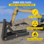 VEVOR 27" Backhoe Thumb, 1/2" Teeth Thickness Heavy Duty Excavator Thumb, Black Steel Weld On Thumb Attachments with 12mm Bolt-On Design Adjustable Mini Thumb for Boom Tractor Excavator