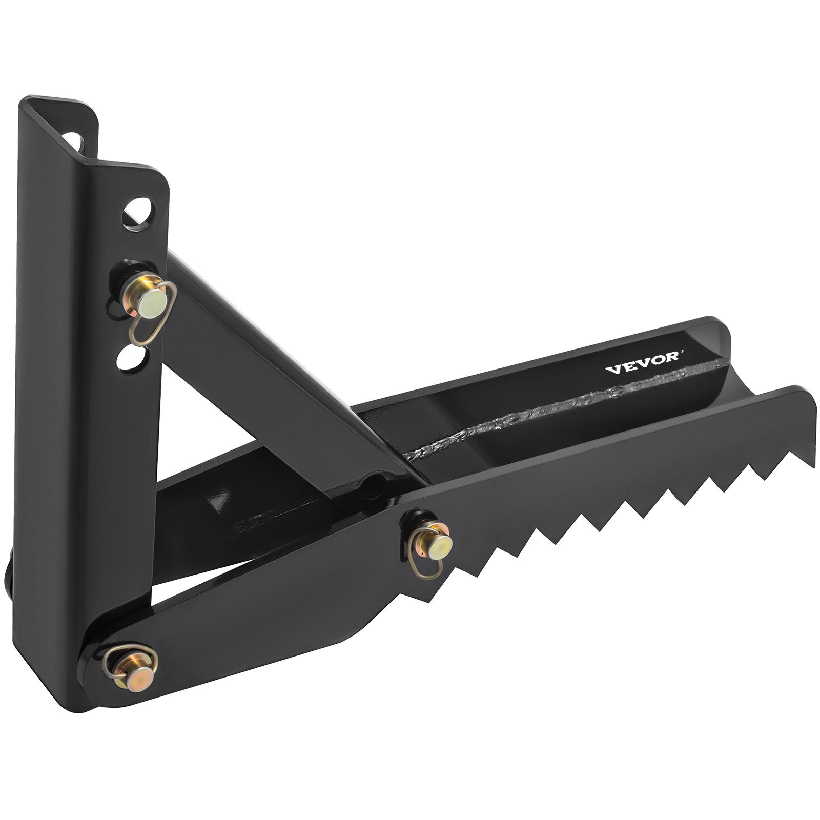 VEVOR 27" Backhoe Thumb, 1/2" Teeth Thickness Heavy Duty Excavator Thumb, Black Steel Weld On Thumb Attachments with 12mm Bolt-On Design Adjustable Mini Thumb for Boom Tractor Excavator