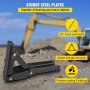 VEVOR 32 inch Backhoe Excavator Thumb Attachments Weld On Adjustable Boom Tractor Excavator 1/2Inch Teeth Thick Steel Plate Assembly 12MM Bolt-On Design