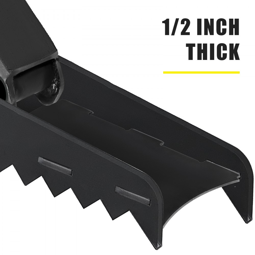VEVOR DIY 32 inch Backhoe Excavator Thumb DIY 32 in Weld On Backhoe Thumb Attachments Adjustable Boom Tractor Excavator Weld On 1/2Inch Teeth Thick Steel Plate 12MM Bolt-On Design