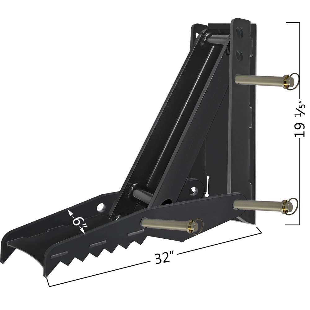 VEVOR DIY 32 inch Backhoe Excavator Thumb DIY 32 in Weld On Backhoe Thumb Attachments Adjustable Boom Tractor Excavator Weld On 1/2Inch Teeth Thick Steel Plate 12MM Bolt-On Design