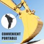 VEVOR DIY 32 inch Backhoe Excavator Thumb DIY 32 in Weld On Backhoe Thumb Attachments Adjustable Boom Tractor Excavator Weld On 1/2Inch Teeth Thick Steel Plate 12MM Bolt-On Design