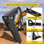 VEVOR Backhoe Thumb 32 inch Hydraulic Backhoe Excavator Thumb Attachments Adjustable Weld On 1/2Inch Teeth Thick Steel Plate 12MM Bolt-On Design with Hydraulic Cylinder