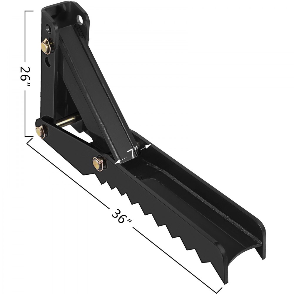 VEVOR Backhoe Thumb 36 inch Hydraulic Backhoe Excavator Thumb Attachments Adjustable Boom Tractor Excavator Weld On 1/2 inch Teeth Thick Steel Plate Assembly 12MM Bolt-On Design