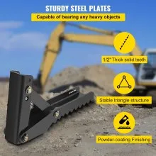 VEVOR Backhoe Excavator Thumb Attachments, 36 inch  Adjustable Extreme Weld On Backhoe Thumb Hoe Clamp 1/2 Inch Teeth Thick Steel Plate 16MM Assembly Bolt-On Design