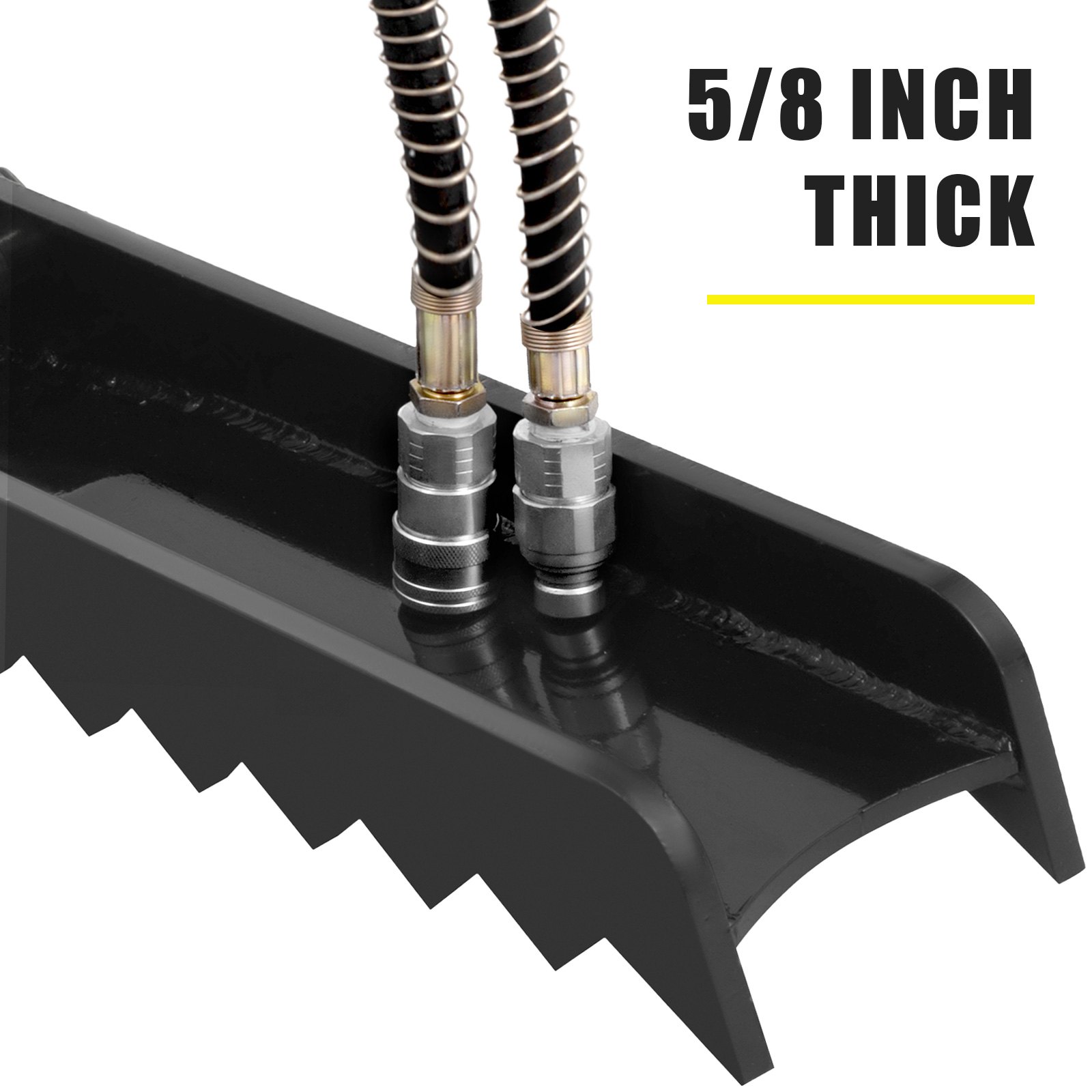 Abrazadera de azada de pulgar para retroexcavadora hidráulica de 36" Conjunto de placa de acero ajustable de 5/8