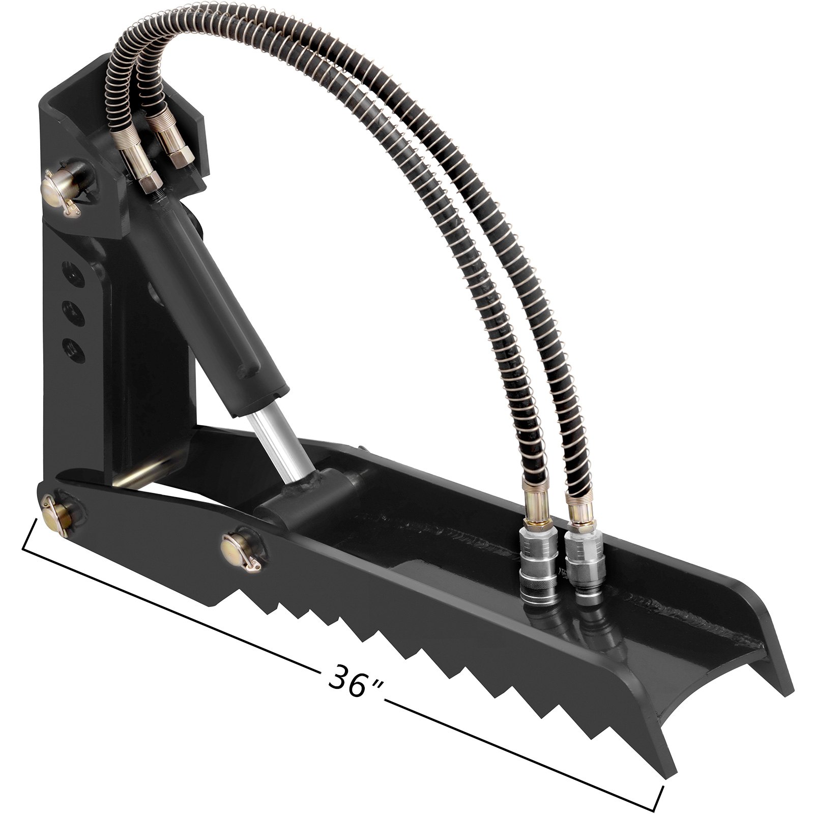 Abrazadera de azada de pulgar para retroexcavadora hidráulica de 36" Conjunto de placa de acero ajustable de 5/8