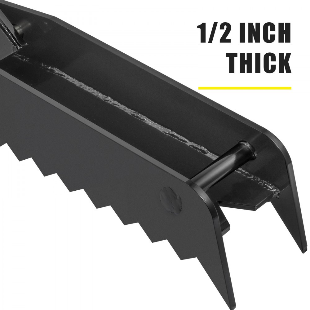 Abrazadera de azada de pulgar para retroexcavadora de 38 pulgadas, montaje de placa de acero de 1/2 ", soldadura ajustable