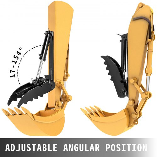 VEVOR Backhoe Thumb Heavy Duty Hydraulic Excavator Thumb, 8"x30" Weld On Backhoe Thumb, 2-Teeth 6000-10000lb Excavator Thumb Attachment, AR400 Steel Excavator Thumb for Backhoe, Excavator, Tractor