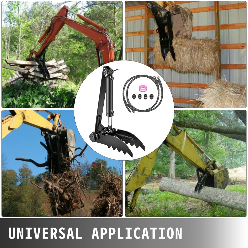 8" X30" Hydraulic Backhoe Thumb Weld Adjustable Boom Tractor Excavator Universal