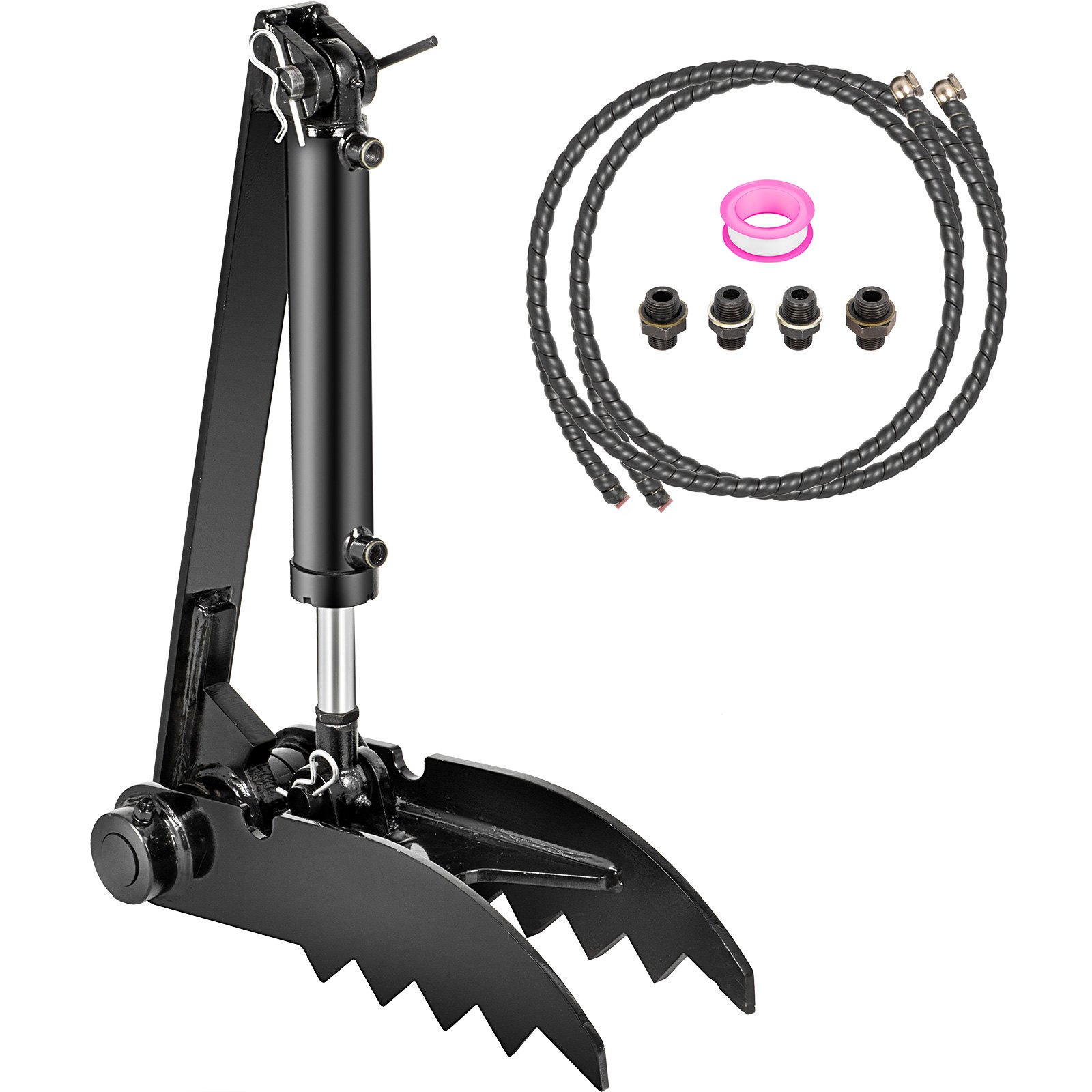 VEVOR Backhoe Thumb Heavy Duty Hydraulic Excavator Thumb, 8"x30" Weld On Backhoe Thumb, 2-Teeth 6000-10000lb Excavator Thumb Attachment, AR400 Steel Excavator Thumb for Backhoe, Excavator, Tractor