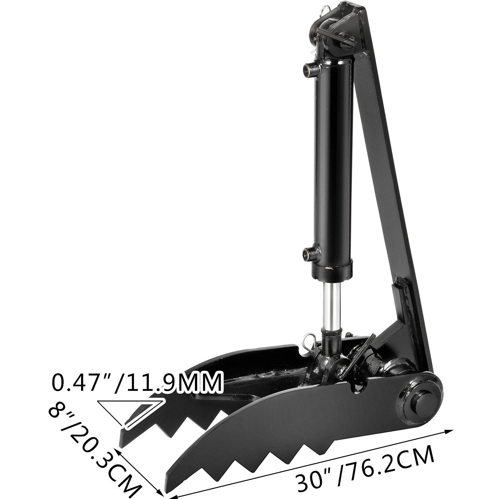 8" X30" Hydraulic Backhoe Thumb Weld Adjustable Boom Tractor Excavator Universal