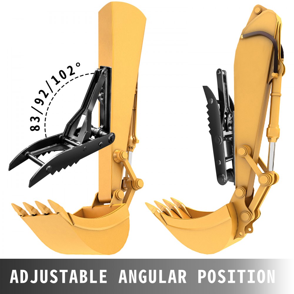 VEVOR Backhoe Thumb Heavy Duty Excavator Thumb, 12”x40” Weld On Backhoe Thumb, 2-Teeth 13000-19000 lbs Excavator Thumb Attachments, AR400 Backhoe Steel Excavator Thumb for Backhoe, Excavator, Tractor