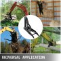 VEVOR Backhoe Thumb Heavy Duty Excavator Thumb, 12”x40” Weld On Backhoe Thumb, 2-Teeth 13000-19000 lbs Excavator Thumb Attachments, AR400 Backhoe Steel Excavator Thumb for Backhoe, Excavator, Tractor