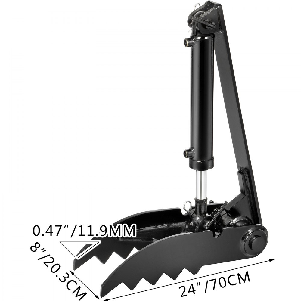 8" X 24" Backhoe Hydraulic Excavator Thumb 4000-9000lb Excavator Attachment