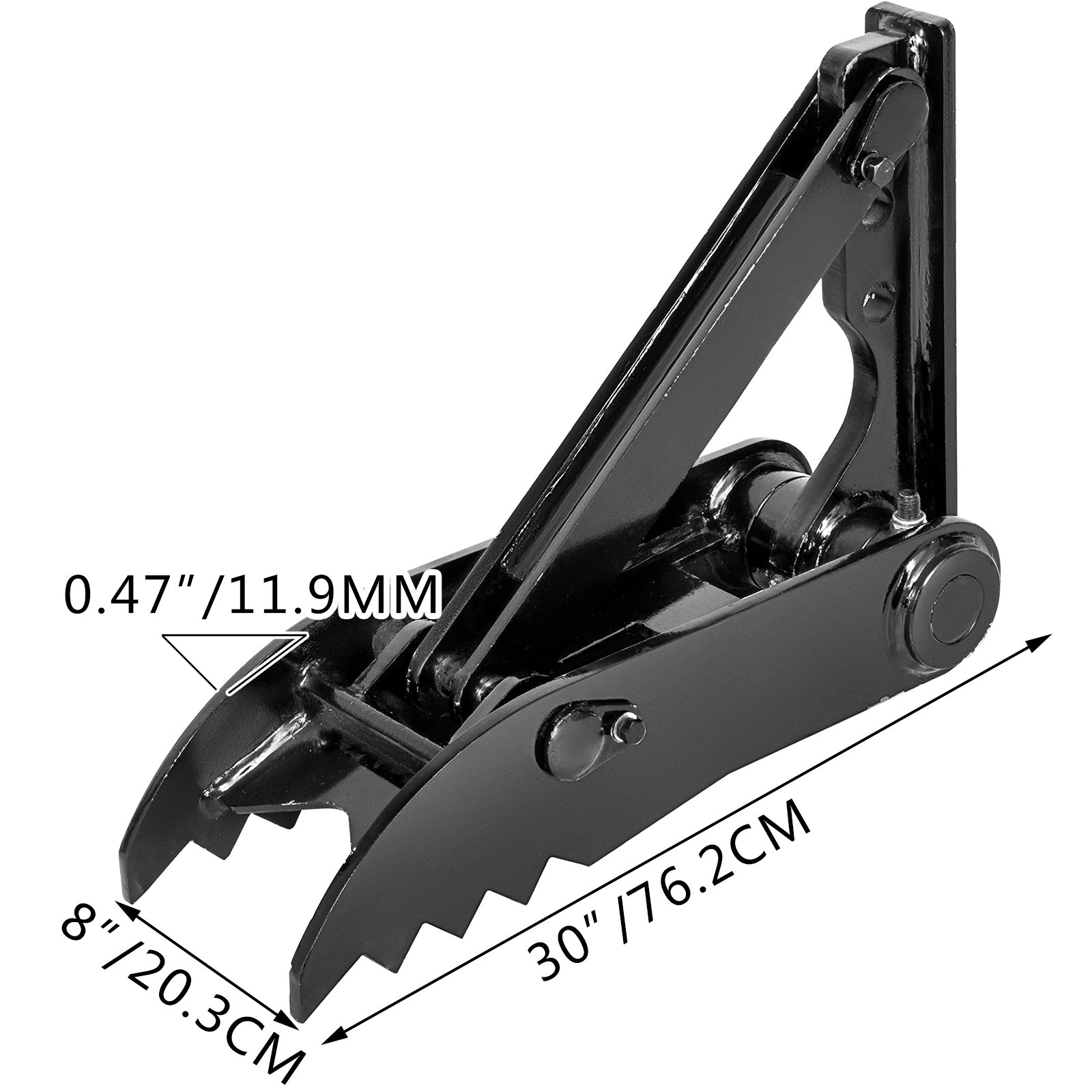 30''x 8'' Backhoe Thumb Excavator Bolt On Universal Claw Tractor Attachment