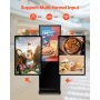 43" Digital Signage Display Non-touch Screen 2K UHD LCD Floor Standing Kiosk