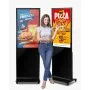 VEVOR 43 Inch Digital Signage Display, Non-touchscreen Digital Kiosk, Indoor Floor Standing Kiosk Display, 2K UHD LCD Screen, 2GB RAM & 32GB ROM, with WiFi HDMI/USB Input, Advertising Display