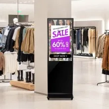 43" Digital Signage Display Non-touch Screen 2K UHD LCD Floor Standing Kiosk