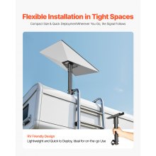 VEVOR Starlink RV Ladder Mount 360°Adjustable Extra Short Starlink for Gen 3
