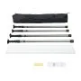 VEVOR Dust Barrier Poles, 12 Ft Dust Barrier System with 4 Telescoping Poles, 32.8x13.12 Ft Plastic Film, and Carry Bag, for Interior Decoration and Painting Projects
