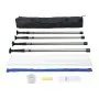 VEVOR Dust Barrier Poles, 12 Ft Barrier Poles, Dust Barrier System with 4 Telescoping Poles, Carry Bag and 32.8x13.12 Ft Plastic Film, for Interior Decoration, Painting