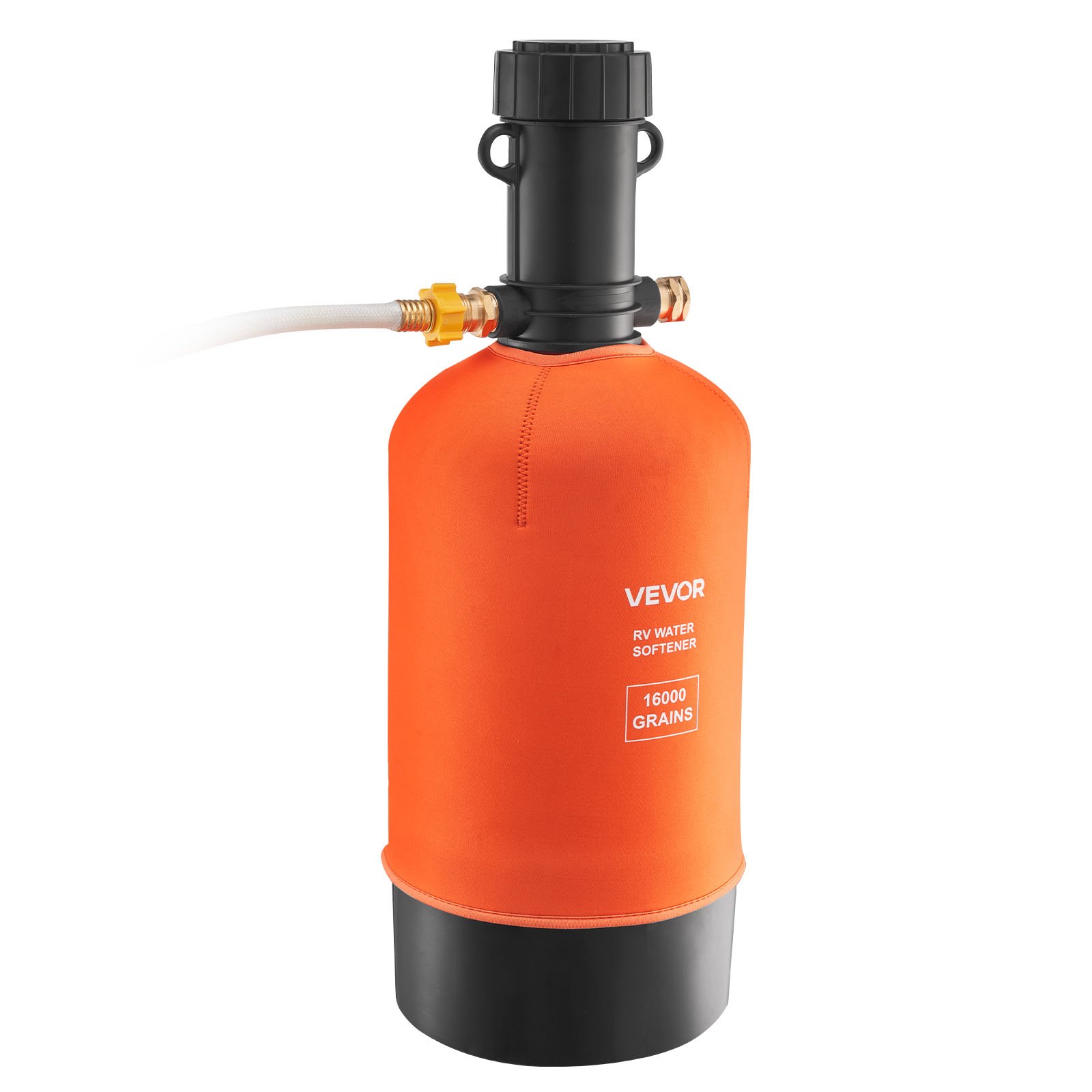 VEVOR RV Water Softener, 16,000 Grain, Portable Water Softener with Filter System, NPT 3/4" Fittings, Food-Grade Resin, Quick Connect, for RVs, Trailers, Boats, Mobile Car Washing, Pressure Washing