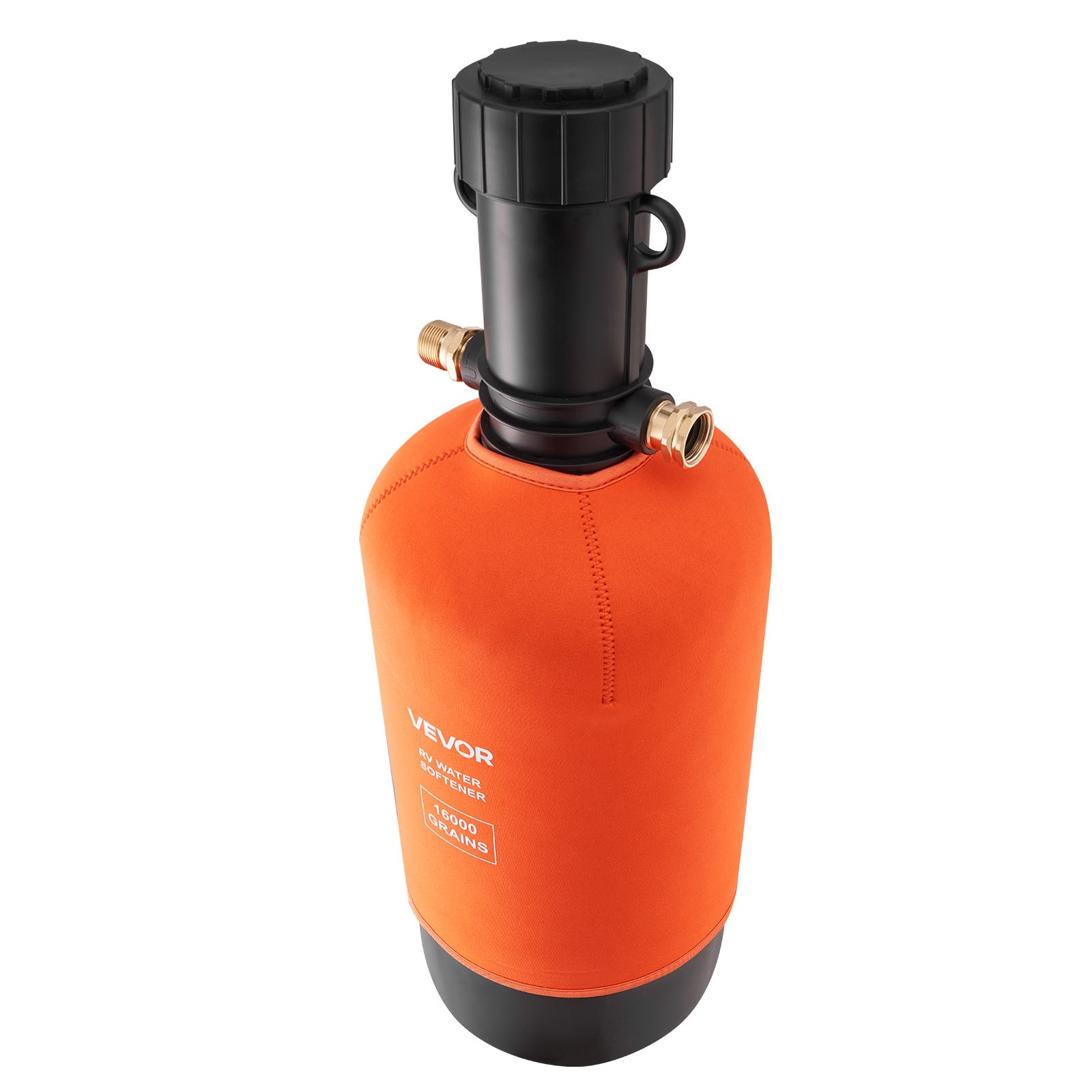 VEVOR RV Water Softener, 16,000 Grain, Portable Water Softener with Filter System, NPT 3/4" Fittings, Food-Grade Resin, Quick Connect, for RVs, Trailers, Boats, Mobile Car Washing, Pressure Washing