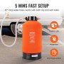VEVOR RV Water Softener, 16,000 Grain Portable Water Softener, with 3/4" Brass Fittings and 42" Hose, Soften Hard Water Filter System for RVs, Trailers, Boats, Mobile Car Washing, Pressure Washing