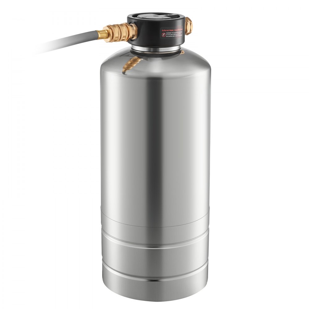 VEVOR RV Water Softener, 16,000 Grain, Portable Water Softener with NPT 3/4" Fittings, Food-Grade Resin, Stainless Steel, Quick Connect, for RVs, Trailers, Boats, Mobile Car Washing, Pressure Washing