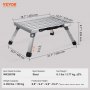VEVOR Step Stool 1-Step 150KG Capacity, Folding Alumium Alloy Step Ladder Adjustable Height, Portable Toddler Step Stools for Adults, Non-Slip Sturdy Step Ladders for Office, RVs, Bathrooms,Bedrooms