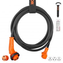 VEVOR 50 ft RV Power Cord Generator Cord 30A NEMA TT-30P/ NEMA L5-30R ETL Listed