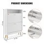 VEVOR Shoe Cabinet with 2 Flip Drawers, Shoe Storage Cabinet for Entryway, Free Standing Shoe Storage Organizer with Top Storage Cubby for Heels, Boots, Slippers in Hallway, Living Room