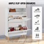 VEVOR Shoe Cabinet with 2 Flip Drawers, Shoe Storage Cabinet for Entryway, Free Standing Shoe Storage Organizer with Top Storage Cubby for Heels, Boots, Slippers in Hallway, Living Room